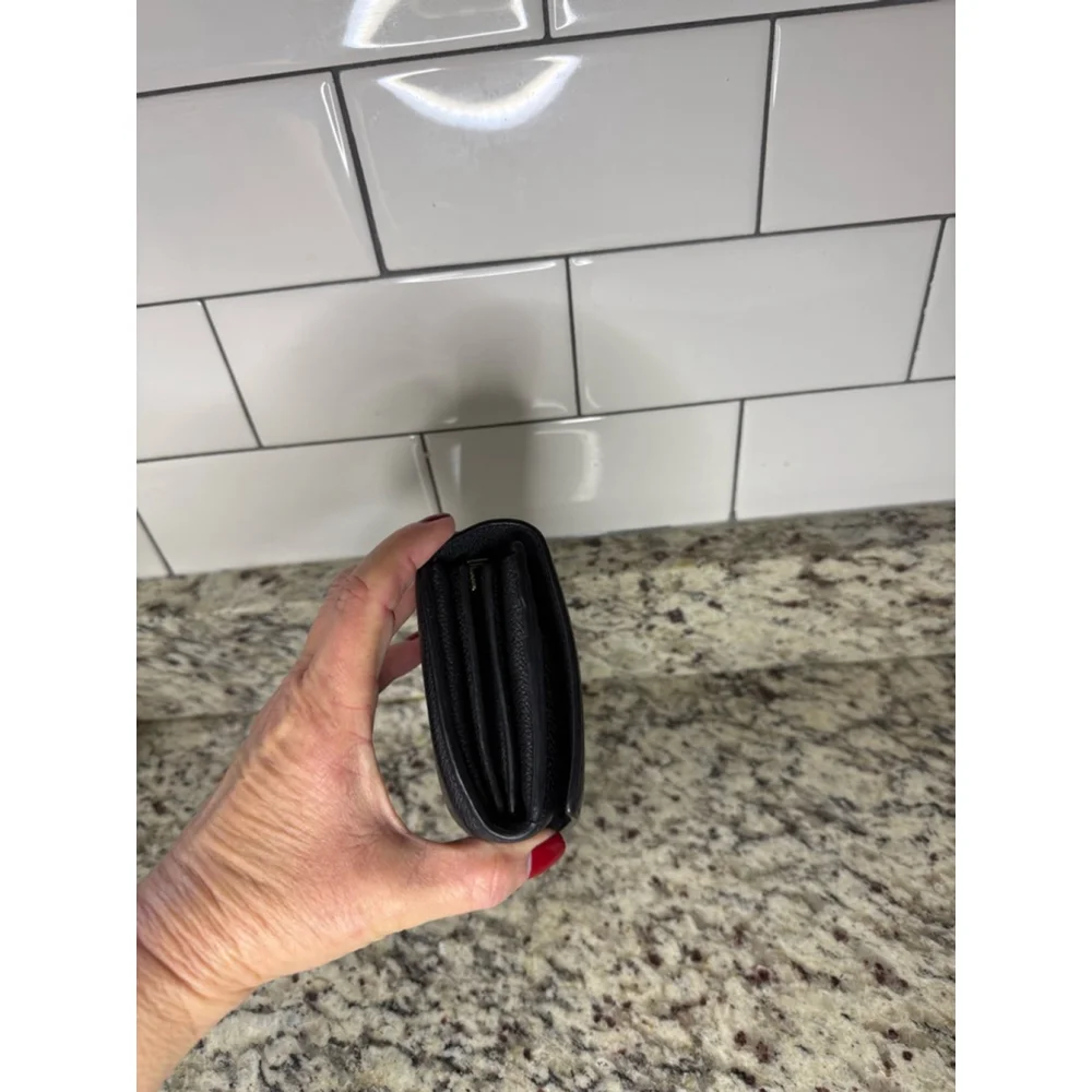 Women's Saint Laurent Black Leather Wallet - Picture 7 of 10